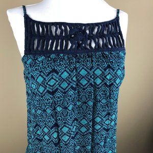 Maurices Sleeveless Blouse Size S Blue